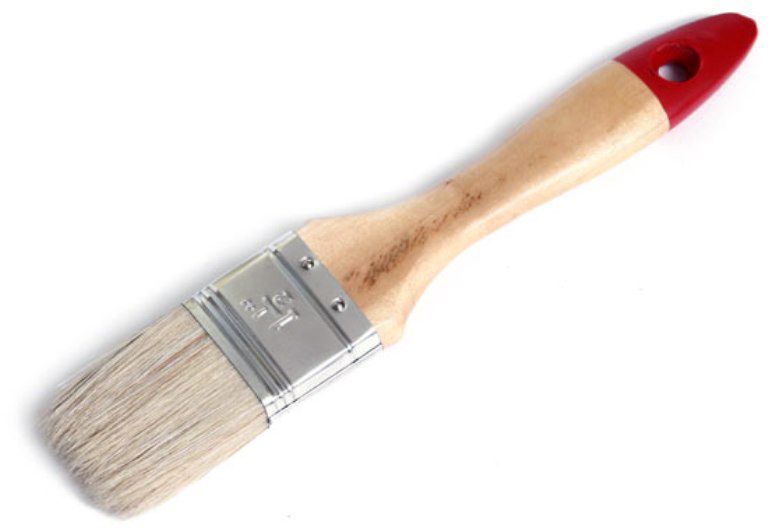 Кисть плоская с деревянной ручкой 25мм