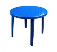 Стол круглый (900х900х750) синий